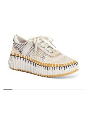 Chloe Nama woven platform low top sneakers (biscotti beige) size 37